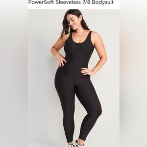 Old Navy power soft sleeveless black  7/8 bodysuit size xl petite.